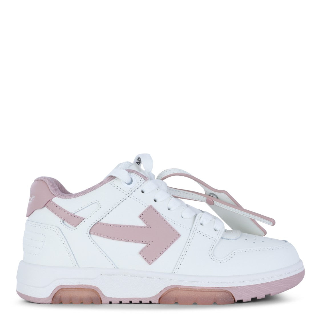 Off-White White And Pink Leather Out Of Office Sneakers
