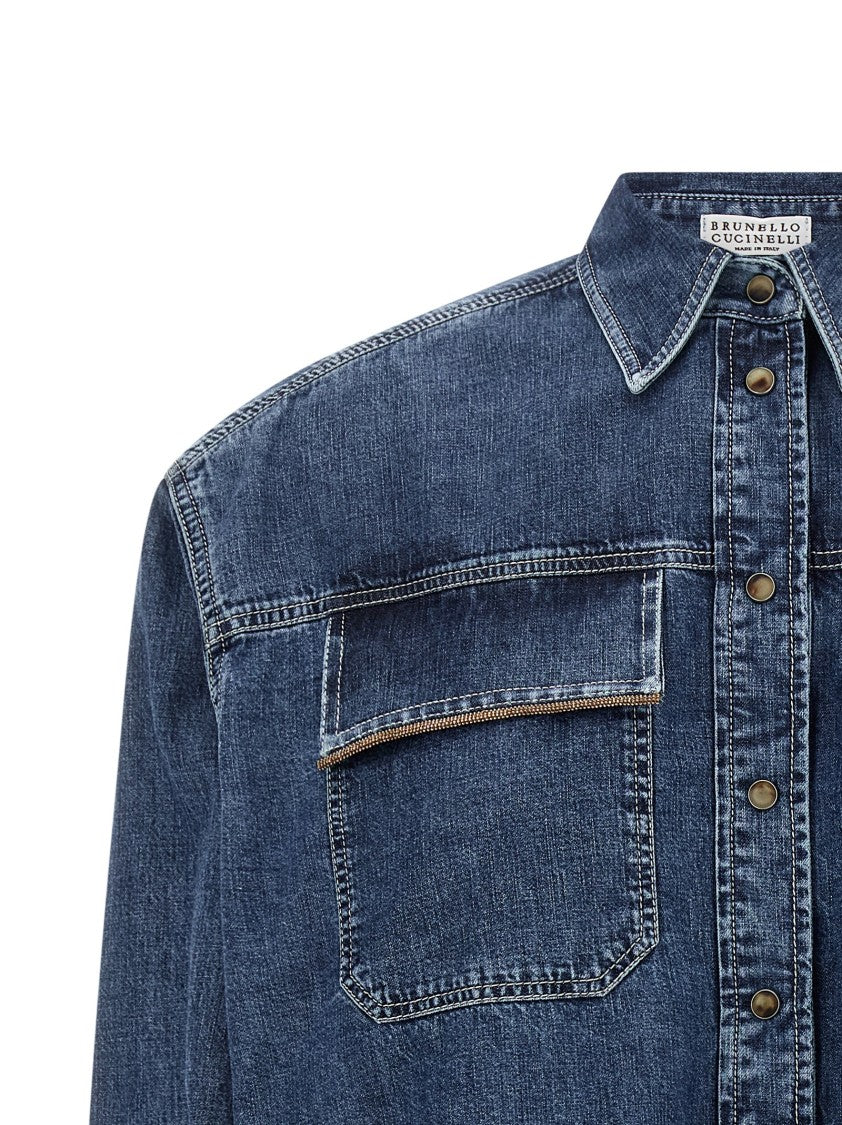 Brunello Cucinelli 'Shiny Pockets' Shirt