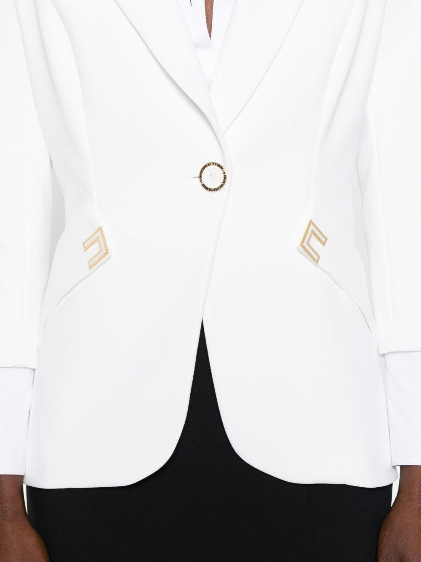 Elisabetta Franchi Tailored White Jacket