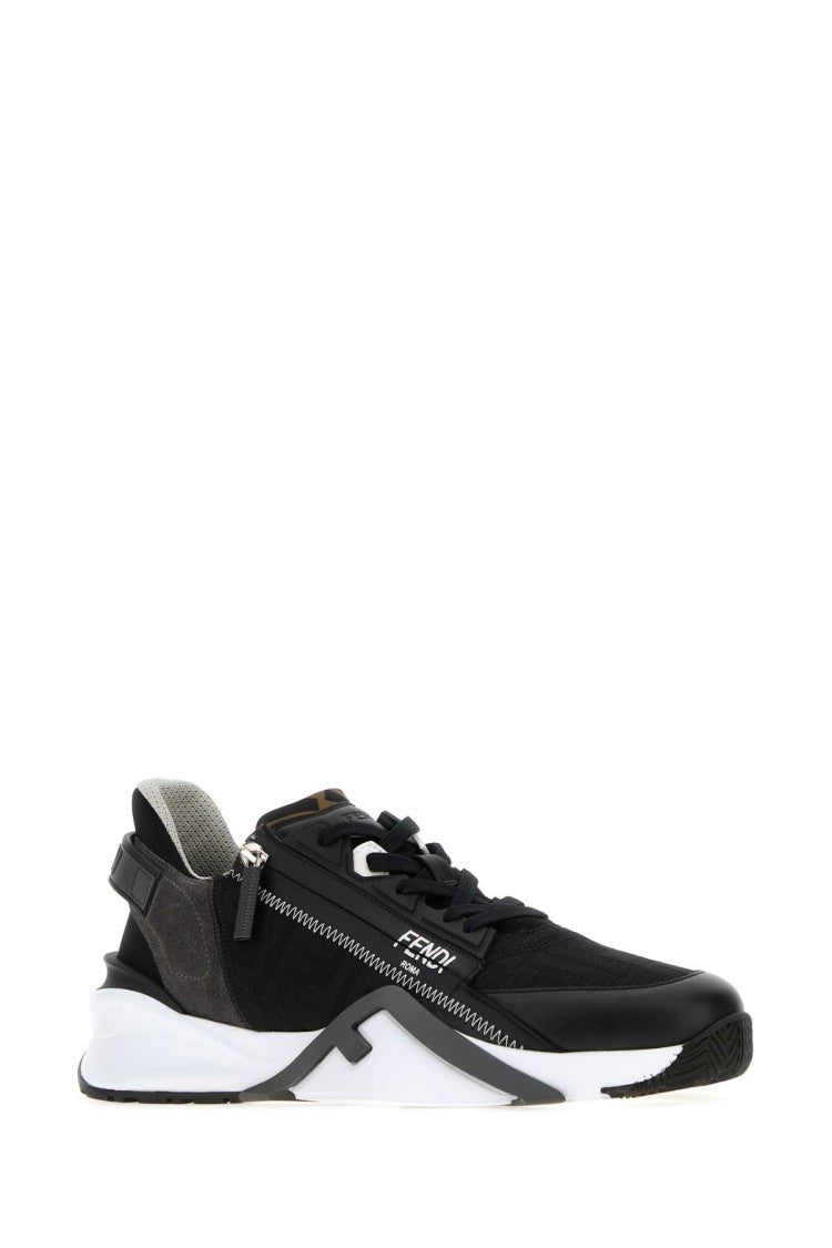 Fendi Black Jacquard Fendi Flow Sneakers