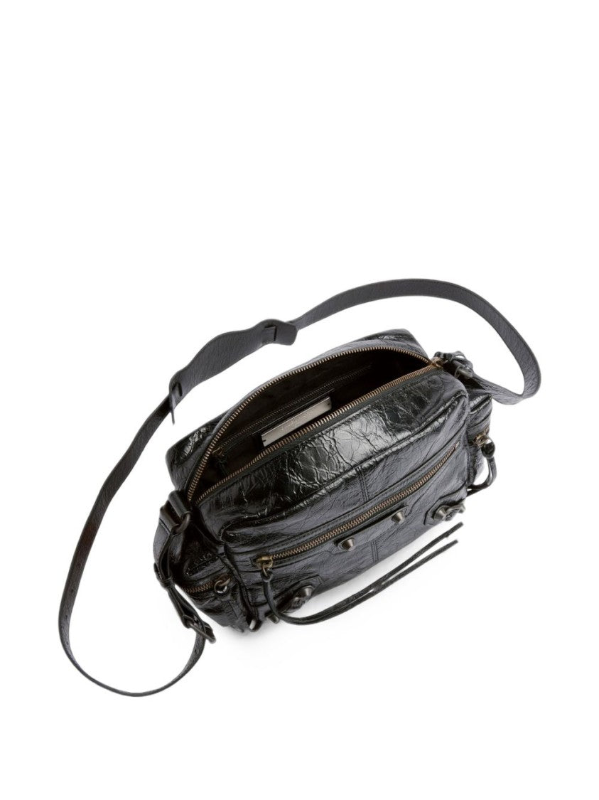 Balenciaga Multipocket Arena Lambskin Camera Bag With Brass Hardware