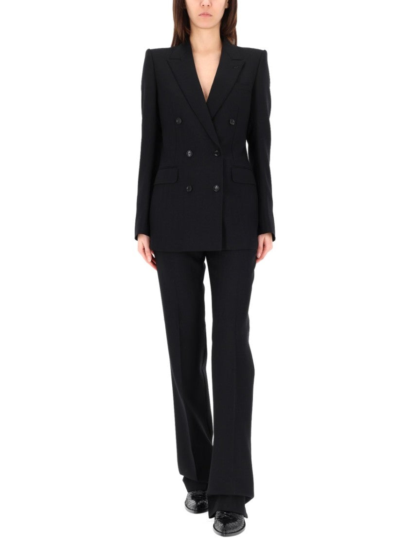 Tom Ford Black Tailored Double-Breasted Blazer