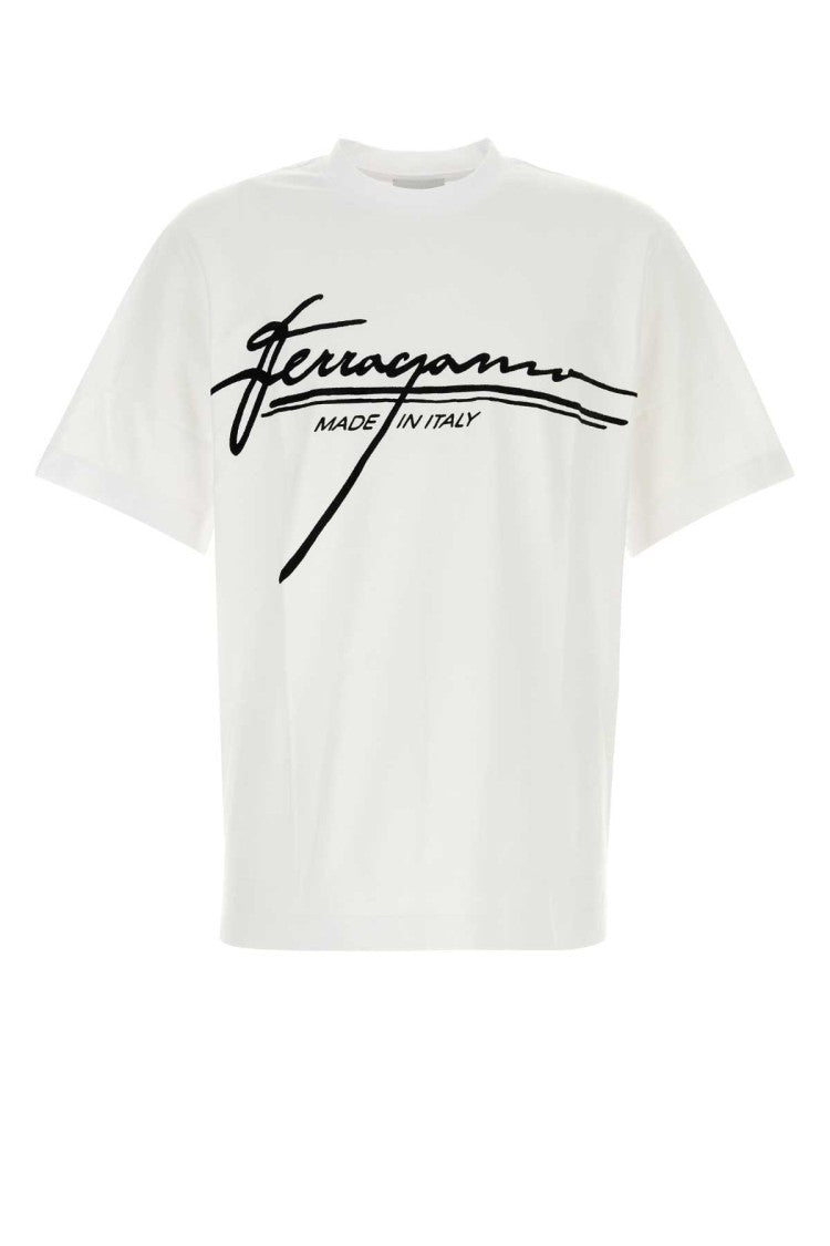 Salvatore Ferragamo White Cotton T-Shirt