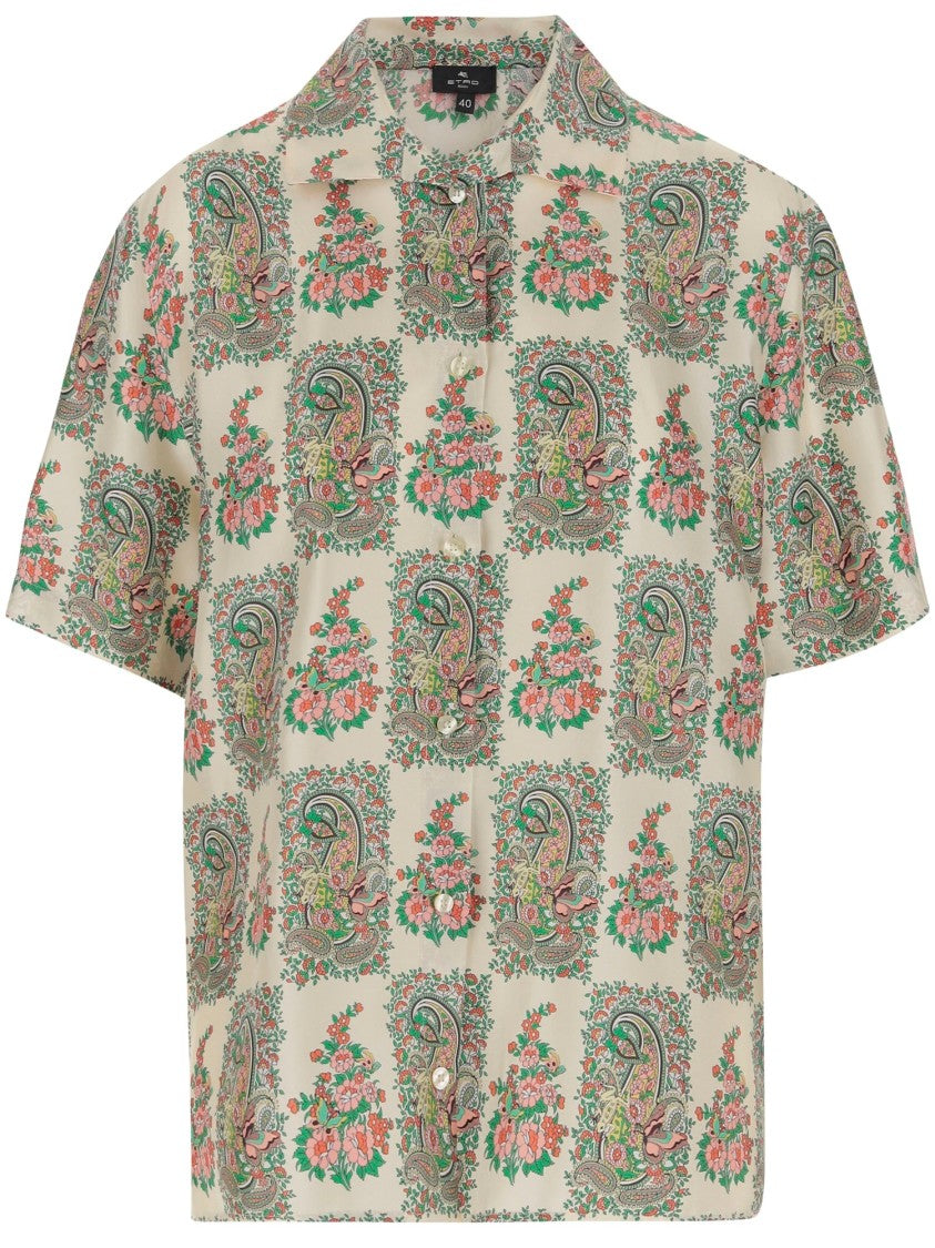 Etro Silk Shirt With Floral Print