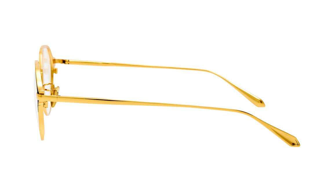 Linda Farrow Lfl Geometric Titanium Sunglasses With Polished Gold Finish