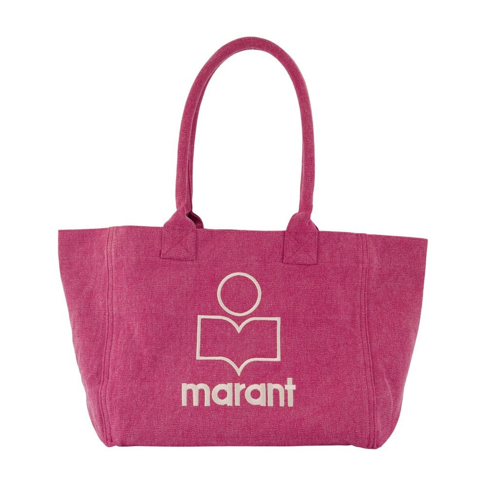Isabel Marant Textured Pink Cotton Shopper Bag With Zippered Closure