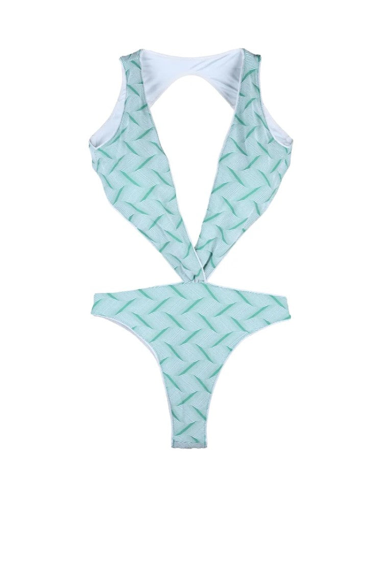Sucrette Textured One-Piece Swimsuit With Bold Cut-Outs