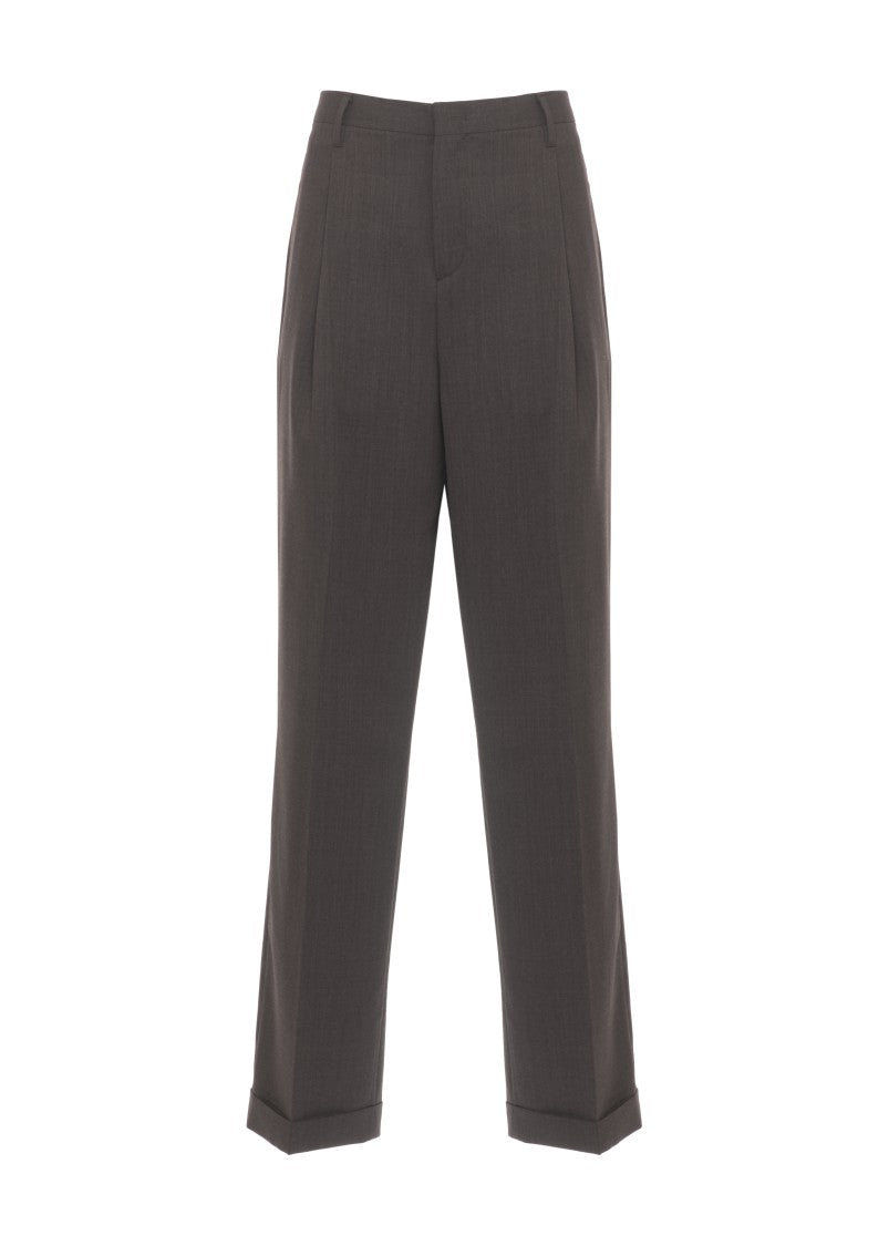 Briglia 1949 Brown Borgonuovo Wool-Blend Pants