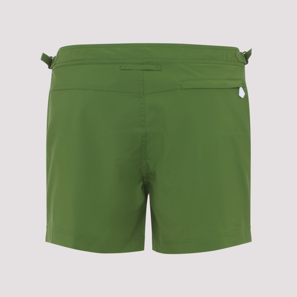 Tom Ford Tailored Green Swim Shorts With Adjustable Side Tabs