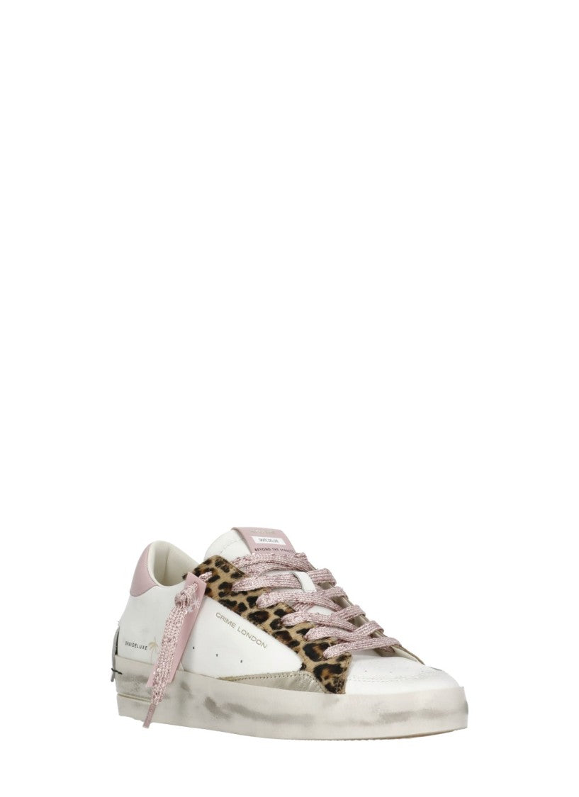 Crime London White Sk8 Deluxe Wedge Sneakers