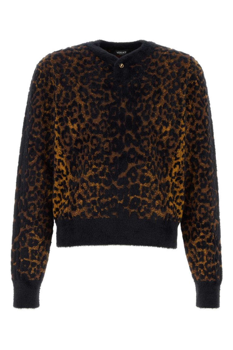 Versace Embroidered Nylon Band Sweater