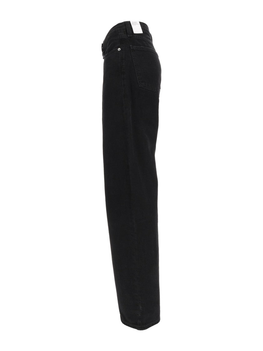 Agolde High-Waisted Patchwork Tapered Jeans With Curved Leg Design