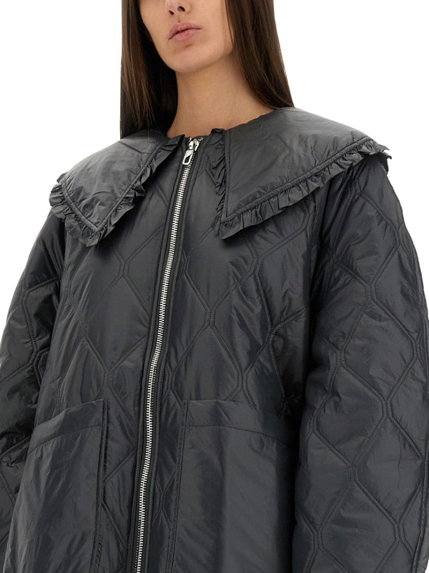 Ganni Quilted Midi Jacket