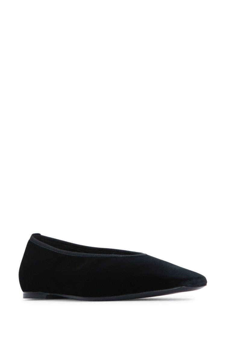 Totême Minimalist Velvet Ballerinas