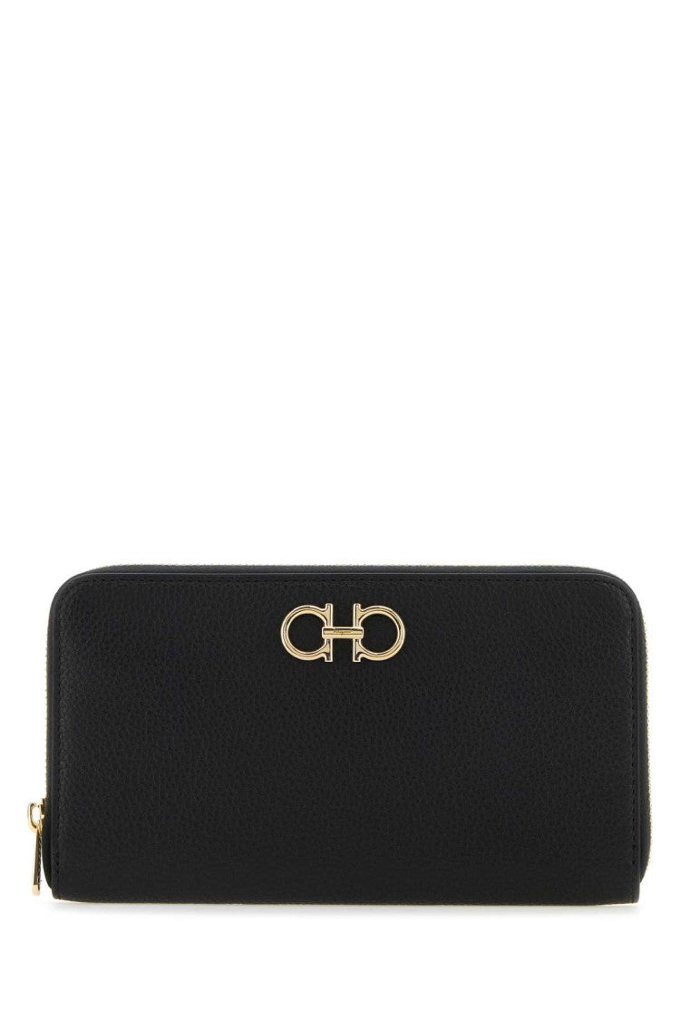Salvatore Ferragamo Black Leather Wallet