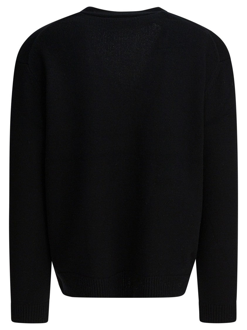 Maison Kitsuné Wool Cardigan With Fox Head