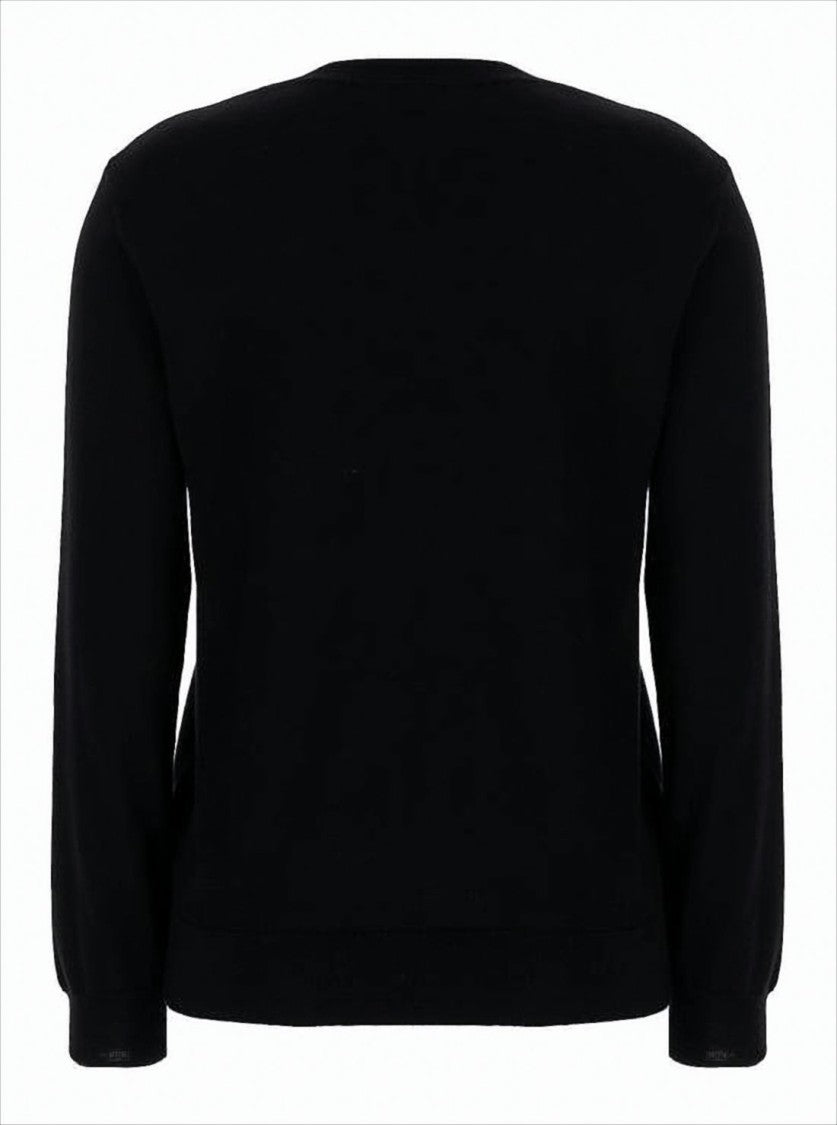 A.P.C. Black Knit Sweater With Classic Crew Neckline