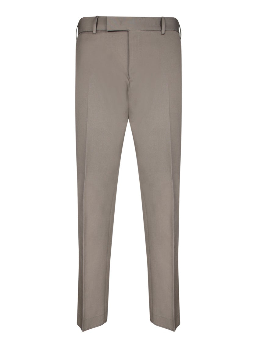 Pt Torino Tailored Beige Trousers With Practical Pockets