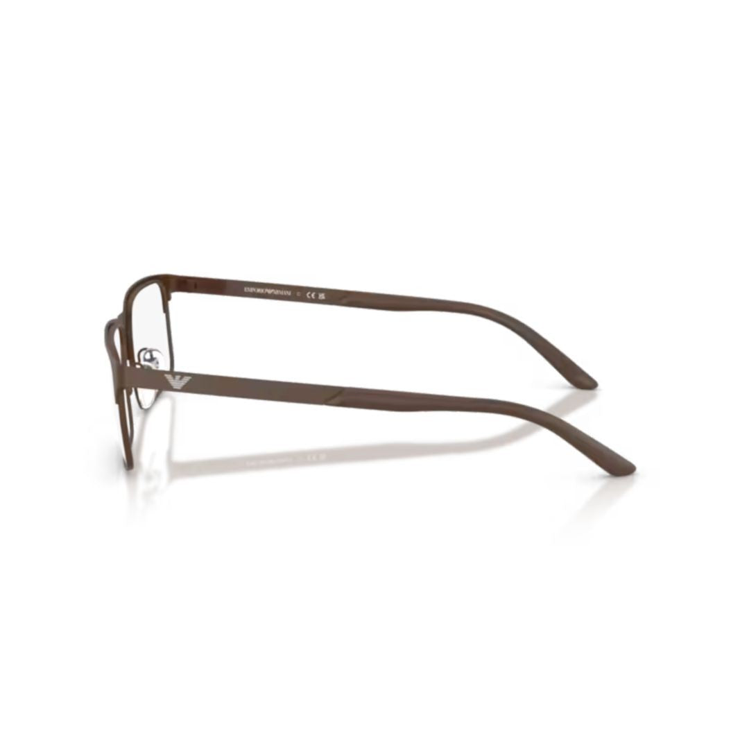 Emporio Armani 0Ea1170 Rectangular Lens Eyeglasses With Matte Metal Frame