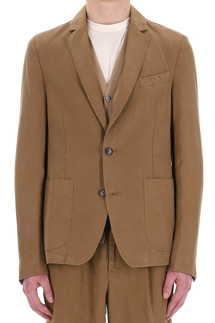 Officine Generale Nehemiah Model Fluid Lyocell-Linen Jacket