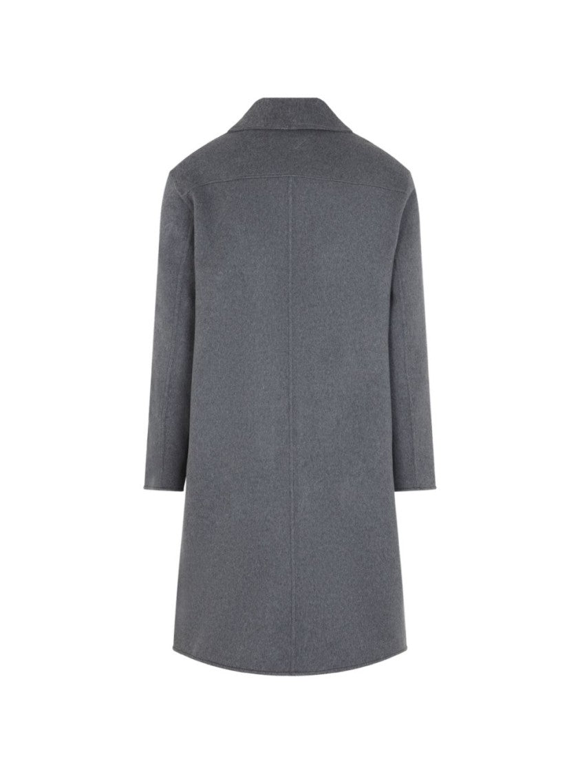Ami Paris Minimalist Mid-Length Coat