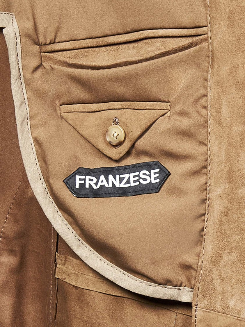 Franzese Collection Taupe Canadian Reindeer Suede Jacket