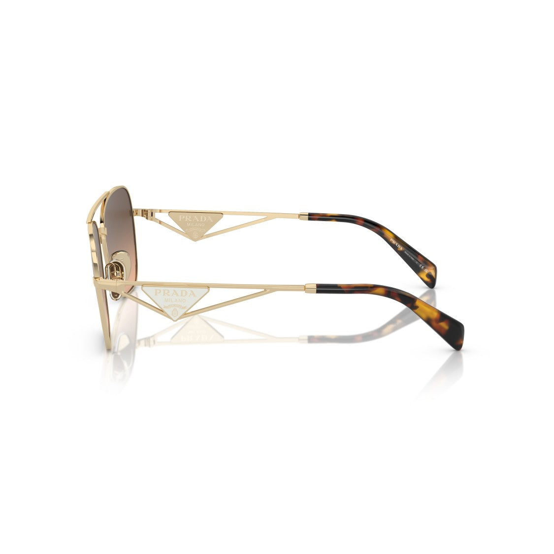Prada 0Pr A50s Rectangular Gradient Brown Lenses