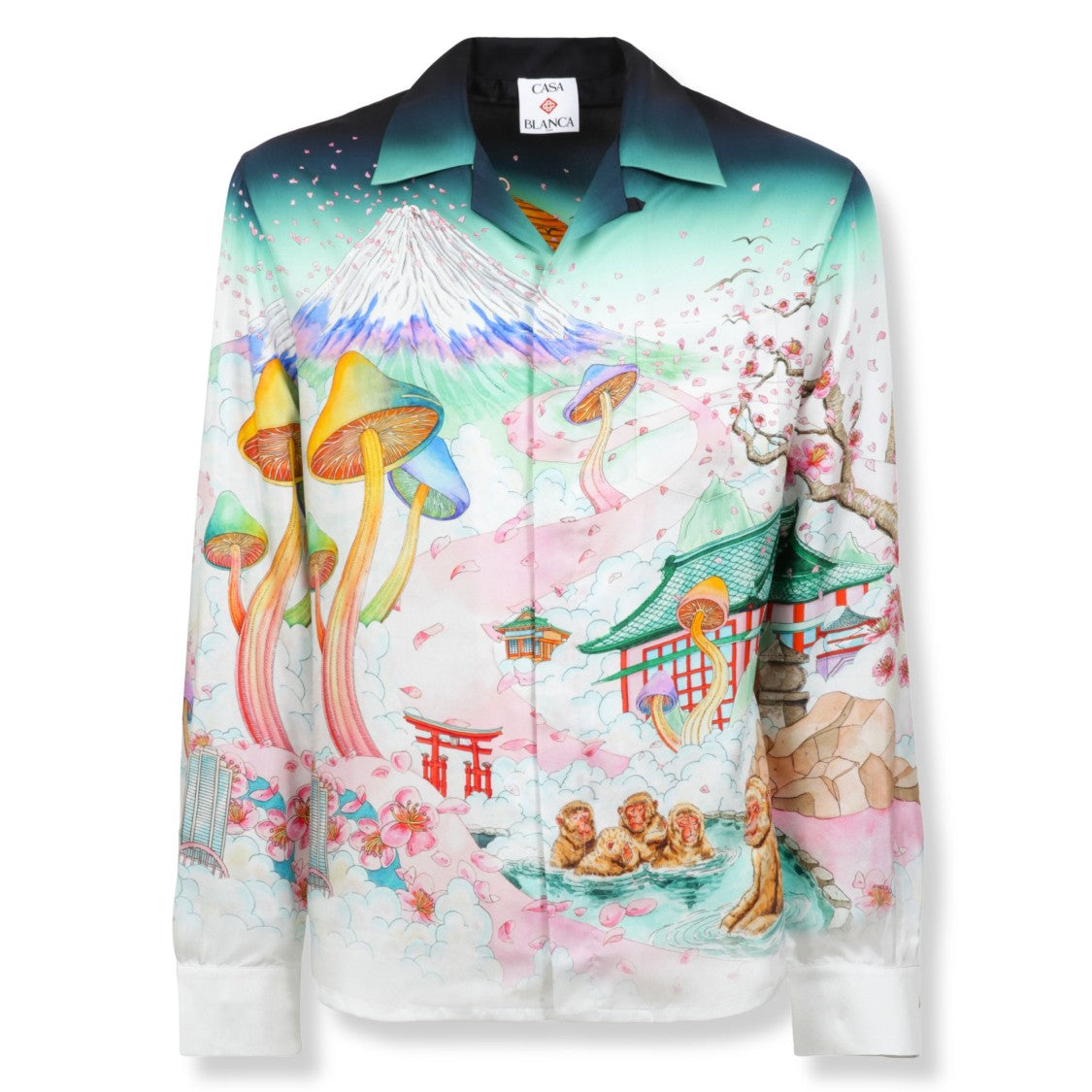 Casablanca Floral Silk Twill Shirt