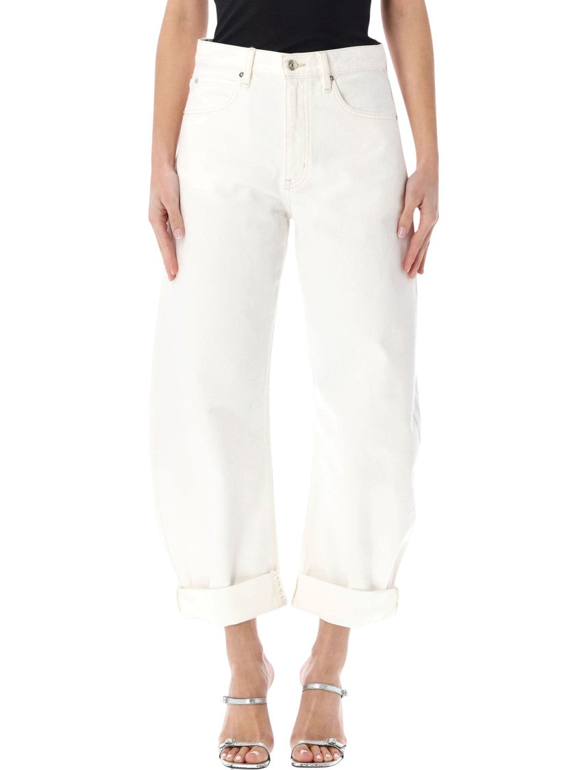 Frame The Bubble White High-Rise Jeans
