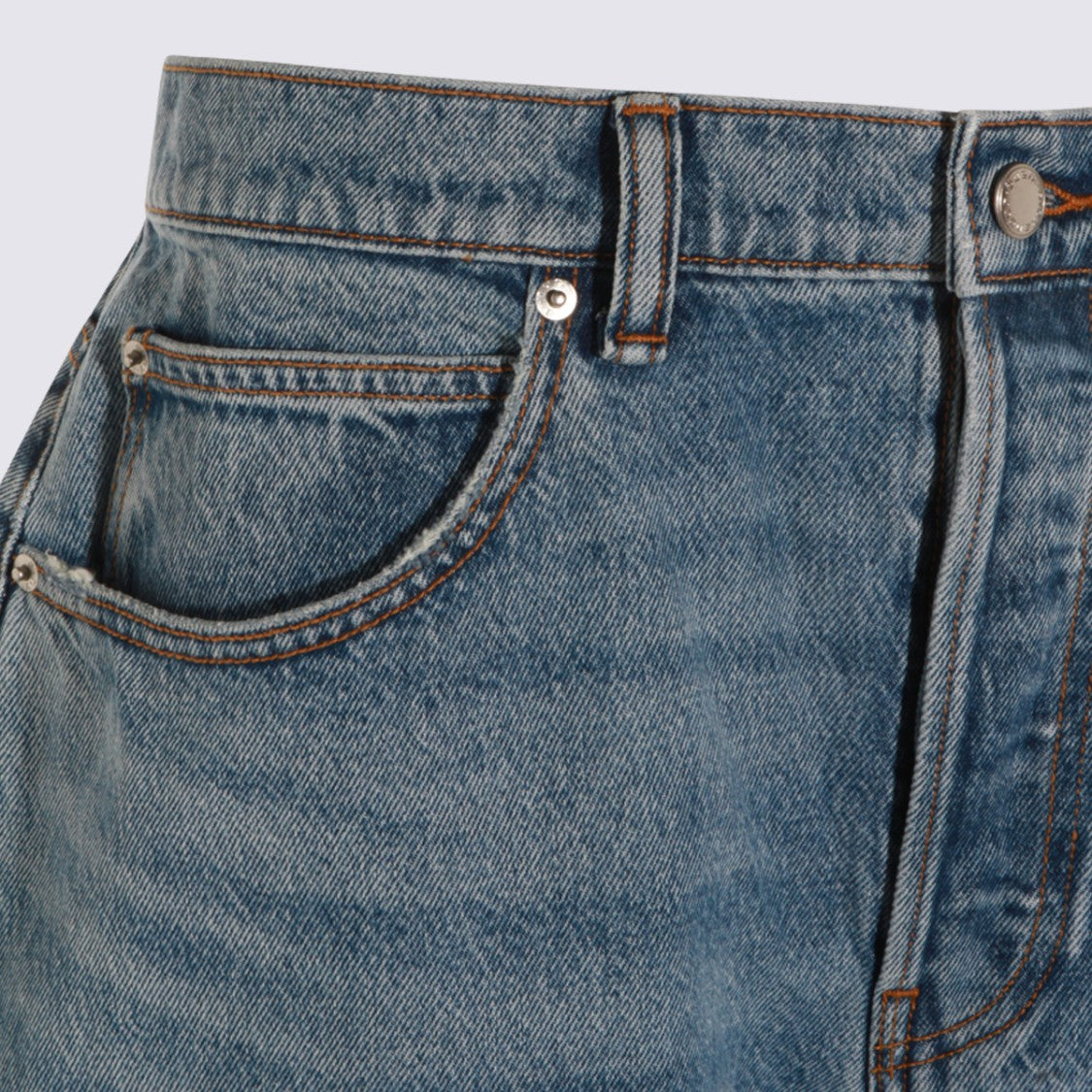 Alexander Wang Wide-Leg Denim Jeans With Rhinestone Embellishment