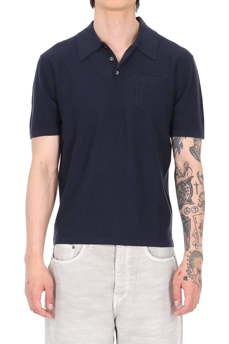 A.P.C. Eliot Cotton-Cashmere Pocket Polo Shirt