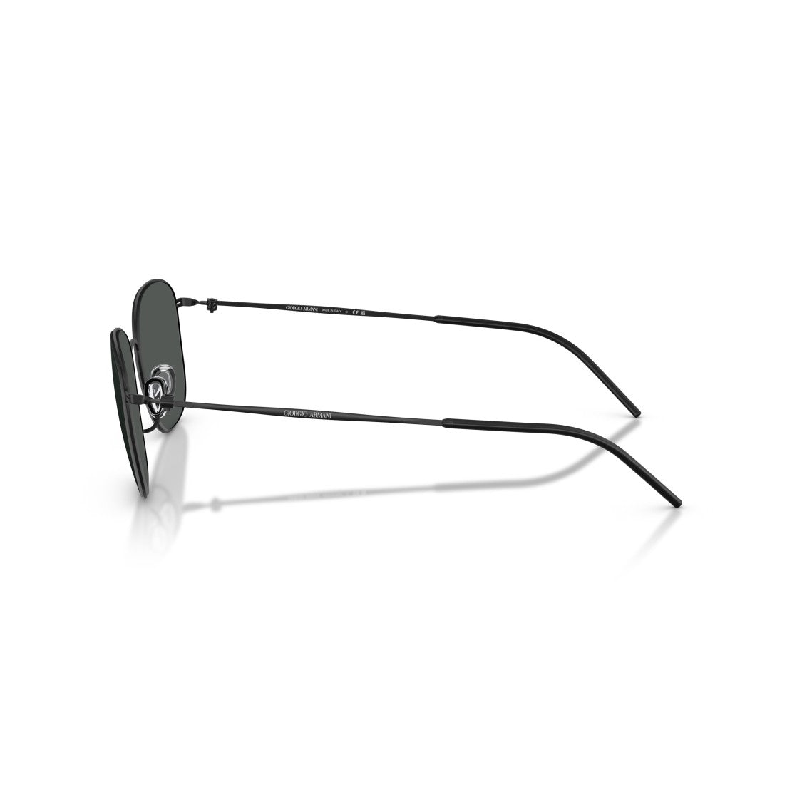 Giorgio Armani 0Ar6168 Rectangular Metal Frame Sunglasses With Adjustable Nose Pads