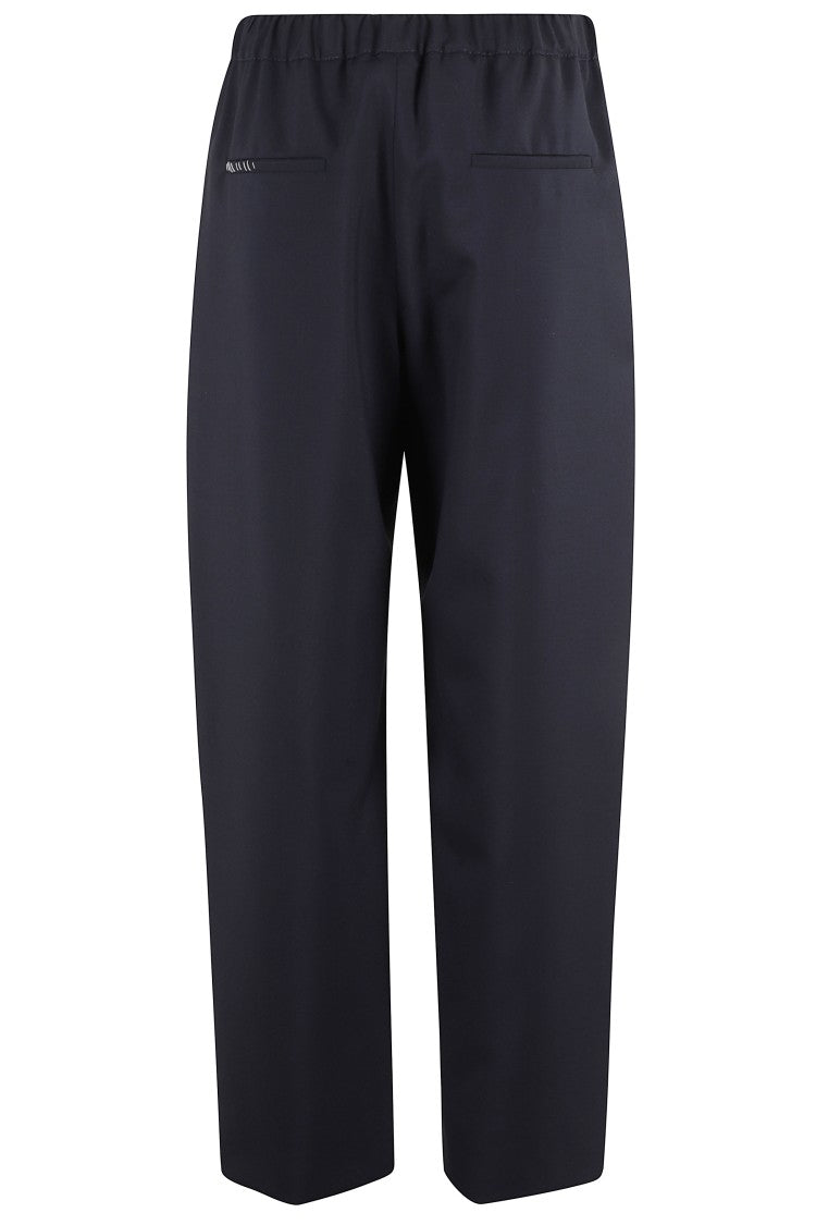 Marni Relaxed Fit Trousers With Gathered Waistband