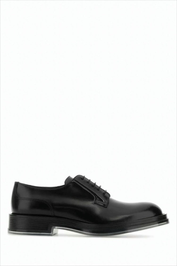 Alexander Mcqueen Polished Calf Leather Lace-Up Shoes