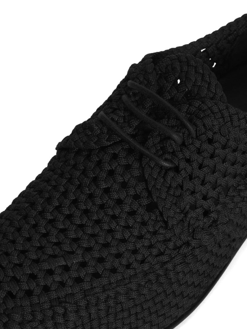 Dolce & Gabbana Woven Design Lace-Up Shoes With Stacked Heel