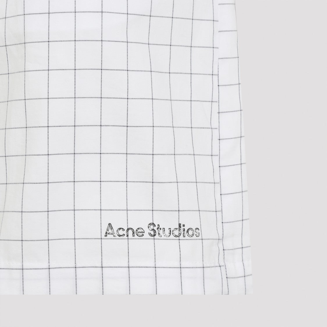 Acne Studios Bermudas With Elastic Waistband And Subtle Grid Pattern