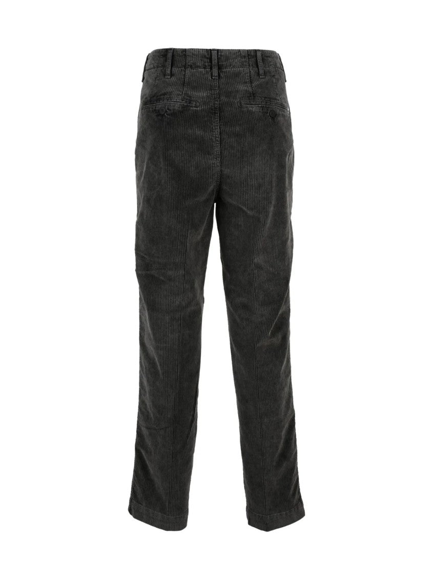 Dondup Black Janis Corduroy Straight-Leg Trousers