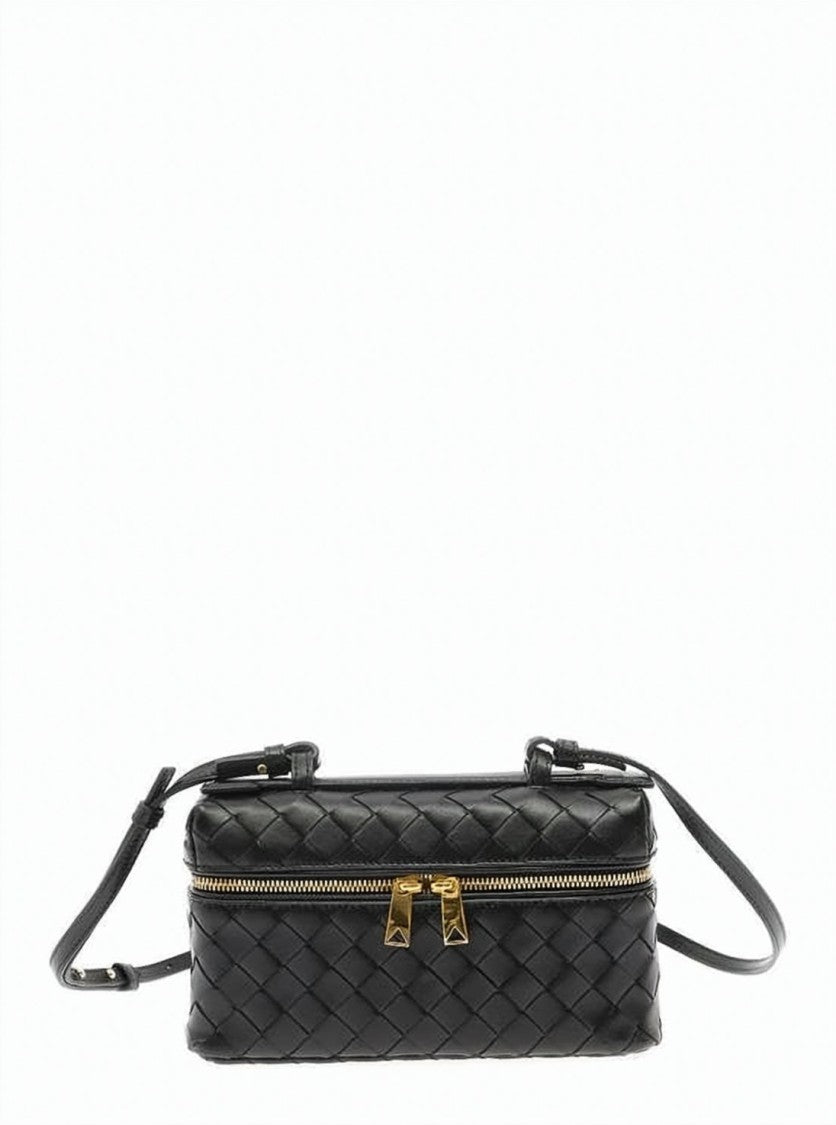 Bottega Veneta Intrecciato Pattern Woven Calf Leather Vanity Case Bag