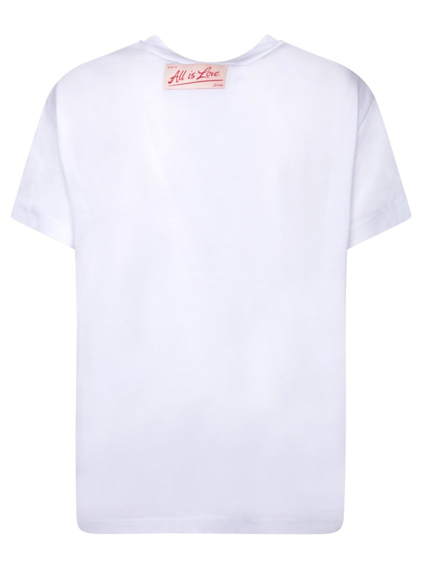 Stella Mccartney Classic White T-Shirt With Logo Print