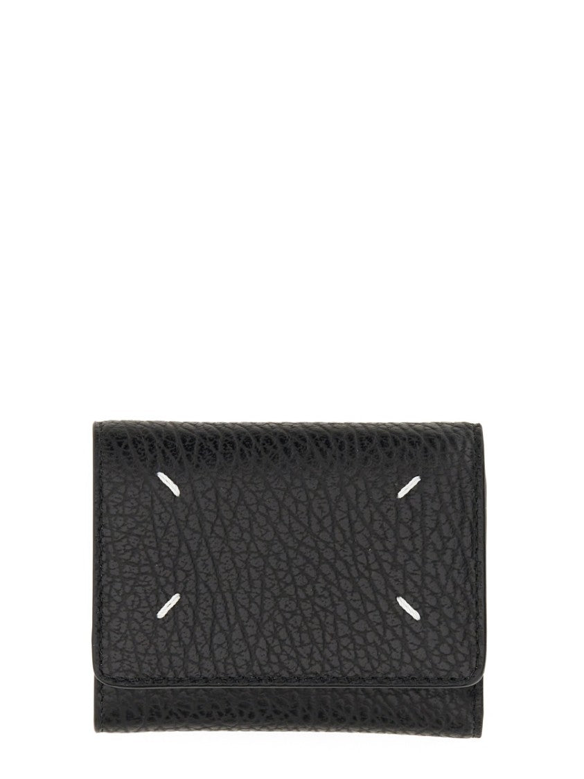 Maison Margiela Compact Black Leather Wallet