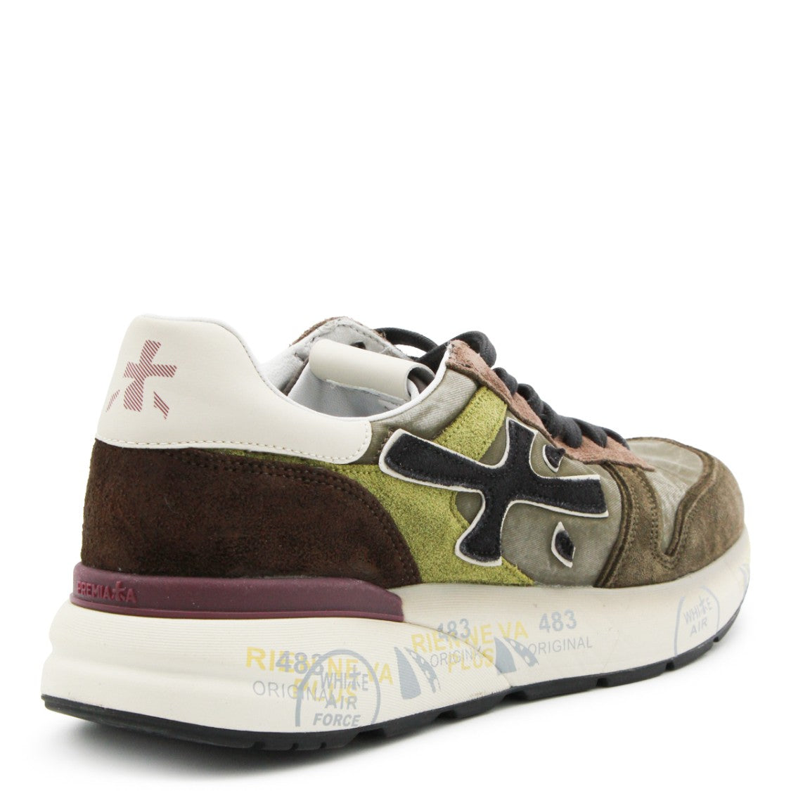 Premiata Green Mick Leather Worn Effect Sole Sneakers
