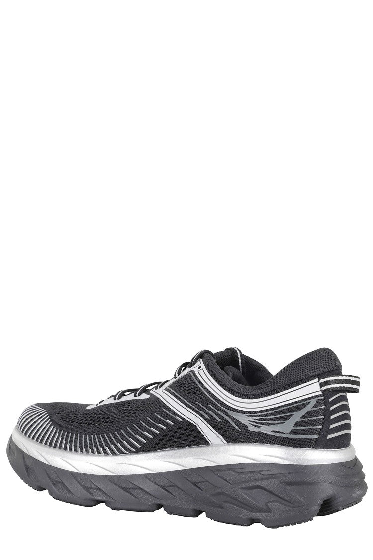 Hoka Black M Bondi 7 Side-Logo Synthetic Sneakers