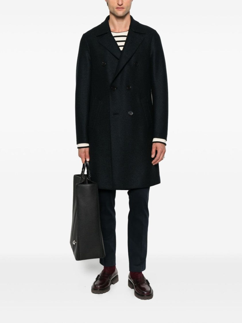 Harris Wharf London Double-Breasted Tailored Coat In Virgin Wool