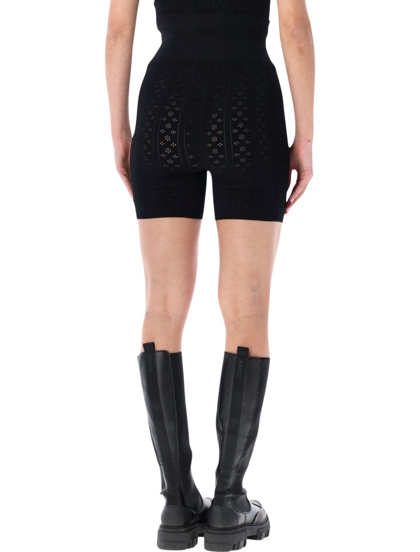 J. W. Anderson Pointelle Knit Shorts With Bow-Embellished Waistband