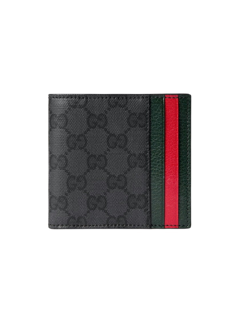 Gucci Black Coated Gg Canvas Card Case