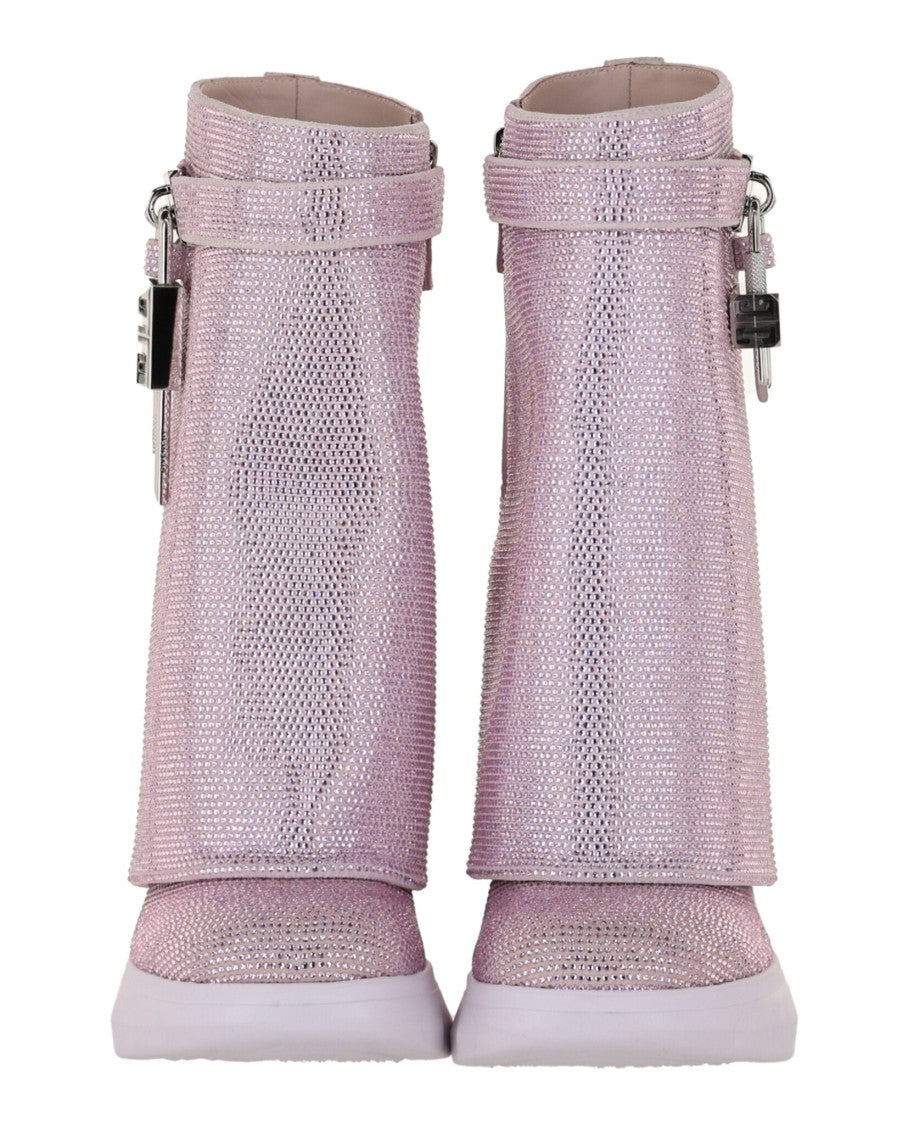 Givenchy Shark Lock Biker Ankle Boots In Leather
