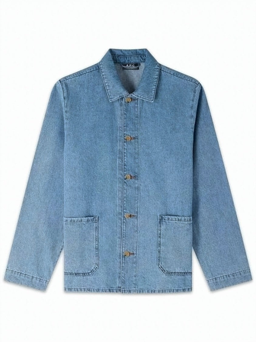 A.P.C. Classic Button-Up Denim Shirt Jacket