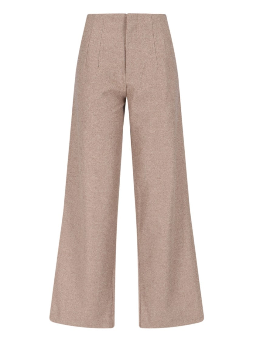 Niccolò Pasqualetti "Tegola" Palazzo Trousers In Beige