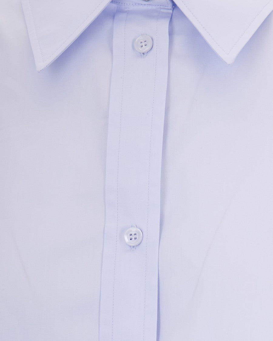 Sportmax Optic White Pure Cotton Poplin Tunic Top