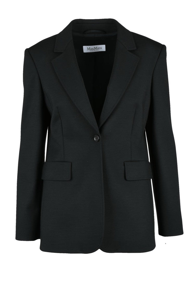 Max Mara Tailored Fitted Jacket With Single-Button Closure And Structured Lapels